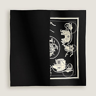 HERMÈS カレ90 EX-LIBRIS エクスリブリス ダークグレー Hybride Ex-Libris scarf 90 - Black | Hermès Mainland China